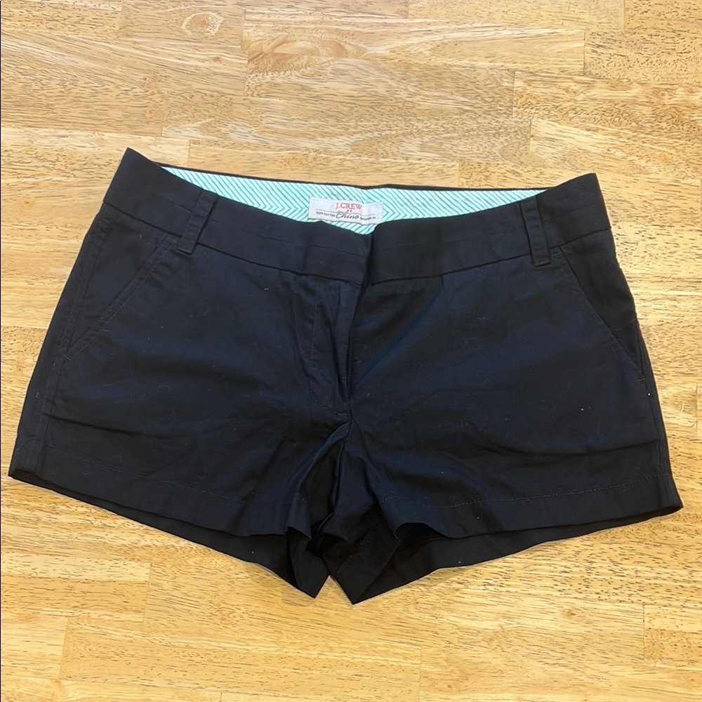 J. Crew Black Chino Shorts Size 10